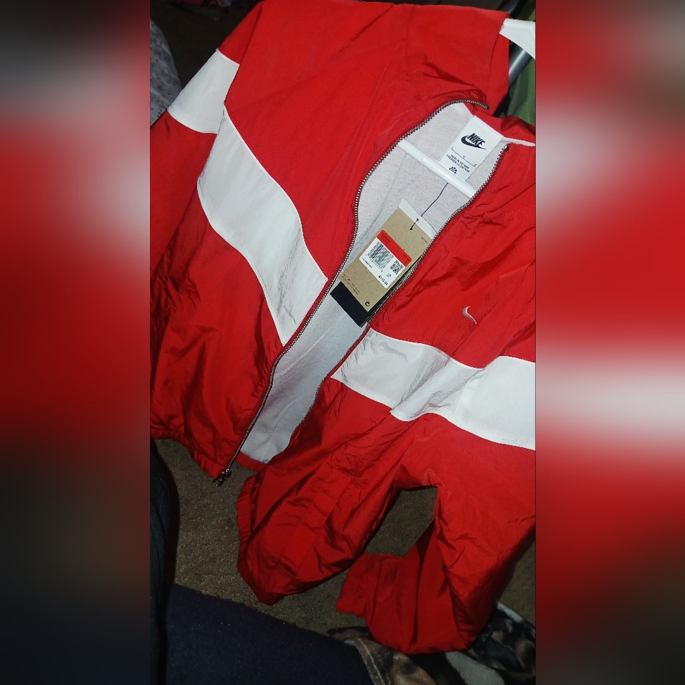 Nike Red and White Jacket